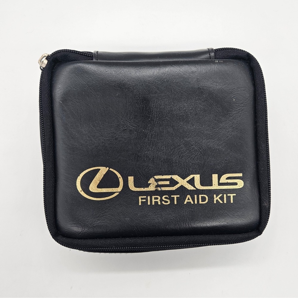 Lexus First Aid Kit Black Zippered Pouch Emergency Roadside Medical D00638 OEM